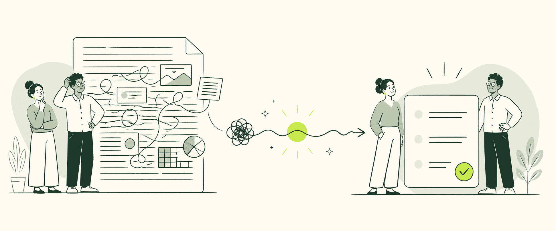 Complex content becoming a clear and understandable result with Simple8